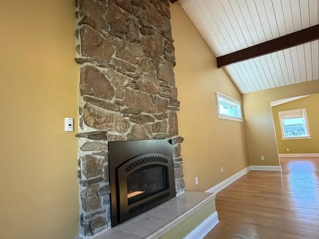 Thin Stone Veneer Fireplace